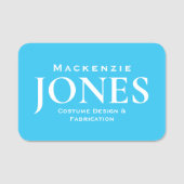 個人ブランドのビジネスロゴのモダンターコイズ 名札 (正面)