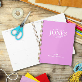 個人ブランドのビジネスロゴピンクモダン色 プランナー手帳