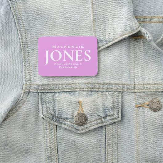 個人ブランドのビジネスロゴピンクモダン色 名札 (インサイチュ)