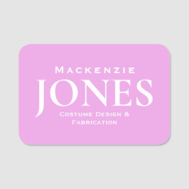 個人ブランドのビジネスロゴピンクモダン色 名札