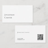 個人ブランドカードのミニマルシンプルリストQRコード 名刺 (正面/裏面)