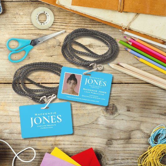 個人ブランドロゴモダンターコイズ社員 バッジ