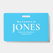 個人ブランドロゴモダンターコイズ社員 バッジ (正面)