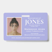 個人ブランドロゴモダン紫の従業員バッジ バッジ (裏面)