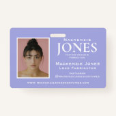 個人ブランドロゴモダン紫の従業員バッジ バッジ (裏面)