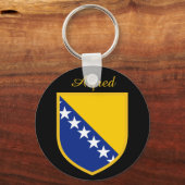 個人ボスニア国旗 キーホルダー (正面)