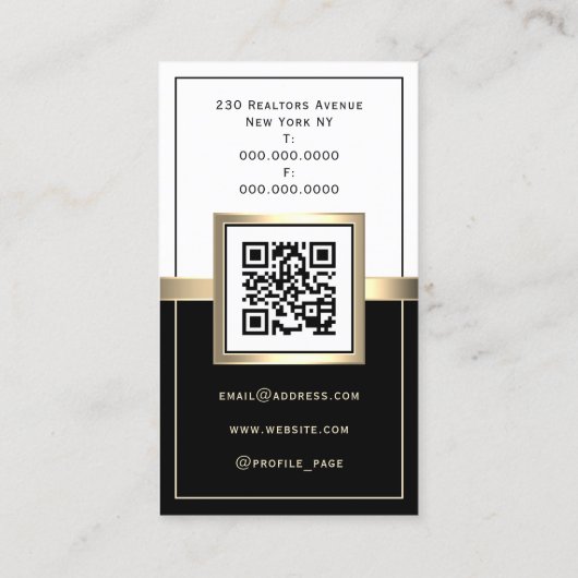 個人ポートレートの写真とロゴ 名刺 (裏面)