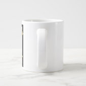 個人メッセージを含む写真のカスタムアップロード ジャンボコーヒーマグカップ (裏面)