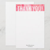 個人メモ 普通 太字 ブロック 可愛い コーラルピンク 便箋 (正面/裏面)