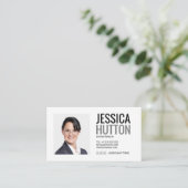 個人モダンはっきりした写真 名刺 (スタンド正面)