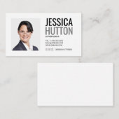 個人モダンはっきりした写真 名刺 (正面/裏面)
