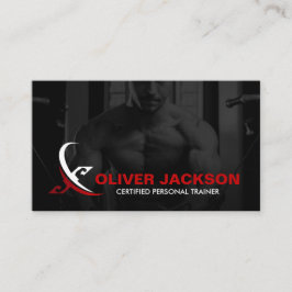 個人モダンフィットネスコーチロゴ 名刺