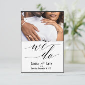 個人モダン写真は日付を保存 出欠カード (スタンド正面)