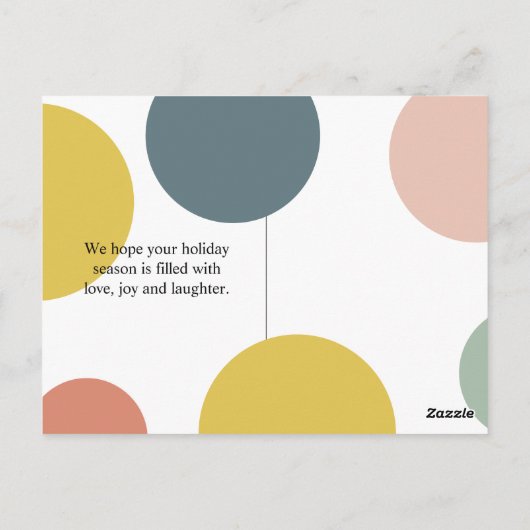 個人モダン写真 |カラフル今シーズン ポストカード (裏面)