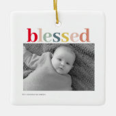 個人モダン写真 カラフル| 賛美 セラミックオーナメント (正面)