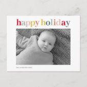 個人モダン写真 |ハッカラフルプホリデー ポストカード (正面)