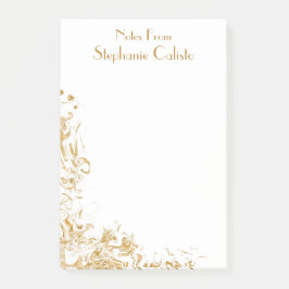 個人モダン用文房具の液体金ゴールド抽象芸術 ポストイット