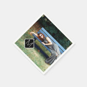 個人モノグラムファミリーフォトコラージュA11 スタンダードカクテルナプキン (角)