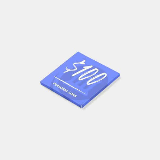 個人ローン($100) ポストイット (アングル)