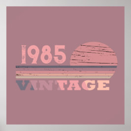 個人ヴィンテージ40歳の誕生日パーティー ポスター