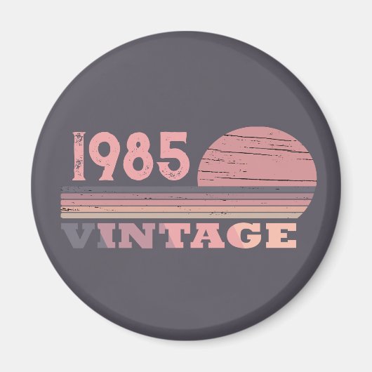 個人ヴィンテージ40歳の誕生日パーティー マグネット (正面)