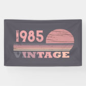 個人ヴィンテージ40歳の誕生日パーティー 横断幕 (横)