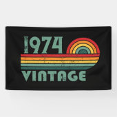 個人ヴィンテージ50歳の誕生日プレゼント 横断幕 (横)