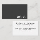 個人事業カード(芸術家) 名刺 (正面/裏面)