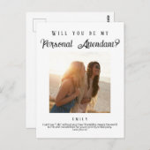 個人付き添い人の提案、カスタム写真 ポストカード (正面/裏面)