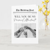 個人付き添い人案シンプル、新聞 カード (黄色い花)