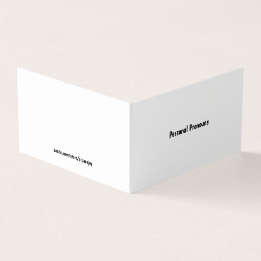 個人代名詞の設定カード 名刺 (外部)
