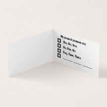 個人代名詞の設定カード