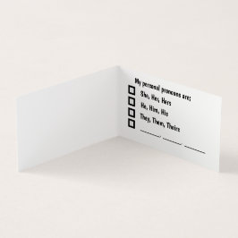 個人代名詞の設定カード 名刺