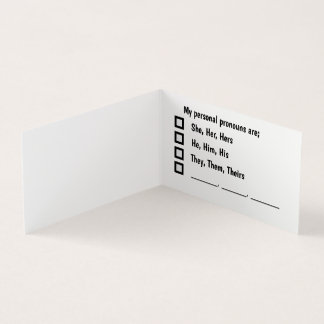 個人代名詞の設定カード 名刺