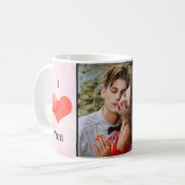 個人写真入り I Love You コーヒーマグカップ (正面左)