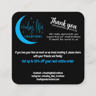 個人割引カード スクエア名刺