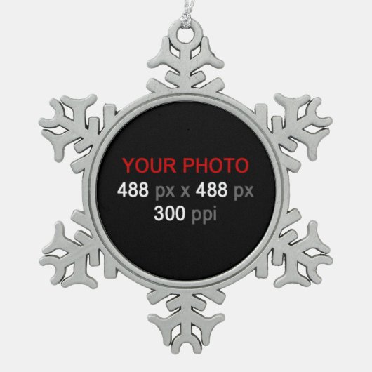 個人創造 スノーフレークピューターオーナメント (正面)