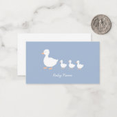 個人化されたベビーダッククリングありがとうご注意カード ノートカード (正面/裏面インサイチュ)