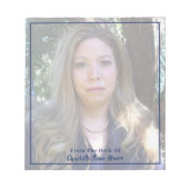 個人化された名前と写真テンプレート ノートパッド (正面)