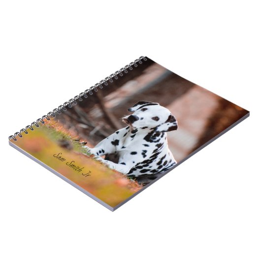 個人化されたDalmatian犬 ノートブック (左側)
