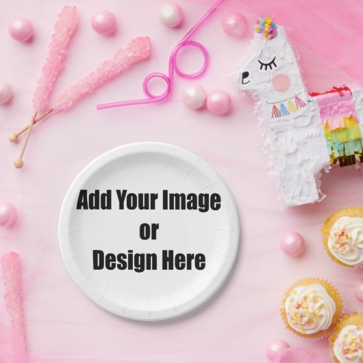 (個人化して下さい) "あなたの"個人的な接触を加えて下さい ペーパープレート (パーティー)