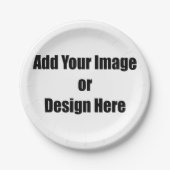 (個人化して下さい) "あなたの"個人的な接触を加えて下さい ペーパープレート (正面)