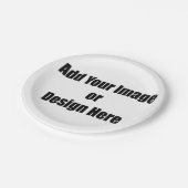 (個人化して下さい) "あなたの"個人的な接触を加えて下さい ペーパープレート (アングル)