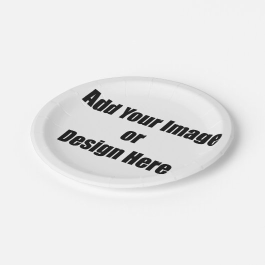 (個人化して下さい) "あなたの"個人的な接触を加えて下さい ペーパープレート (アングル)