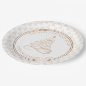 個人化して下さい: "クリスマス・パーティ"の金木 ペーパープレート (アングル)