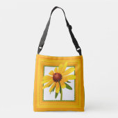 個人化して下さい: スーザンの黒目の写真撮影を黄色にして下さい クロスボディバッグ (裏面)