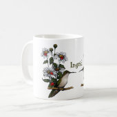 個人化して下さい: デイジー、ハチドリ、てんとう虫: 芸術 コーヒーマグカップ (正面左)