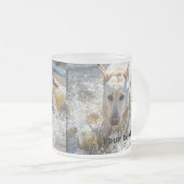 個人化して下さい:  ラブラドールの写真の遊を黄色にして下さい フロストグラスマグカップ (正面右)