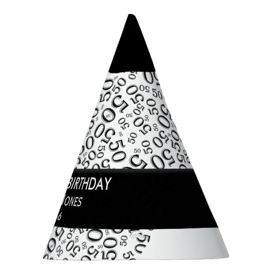 個人化して下さい: 丘の第50誕生日のテーマに パーティーハット (右)