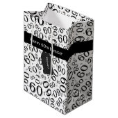 個人化して下さい: 丘の第60誕生日のテーマに ミディアムペーパーバッグ (正面アングル)